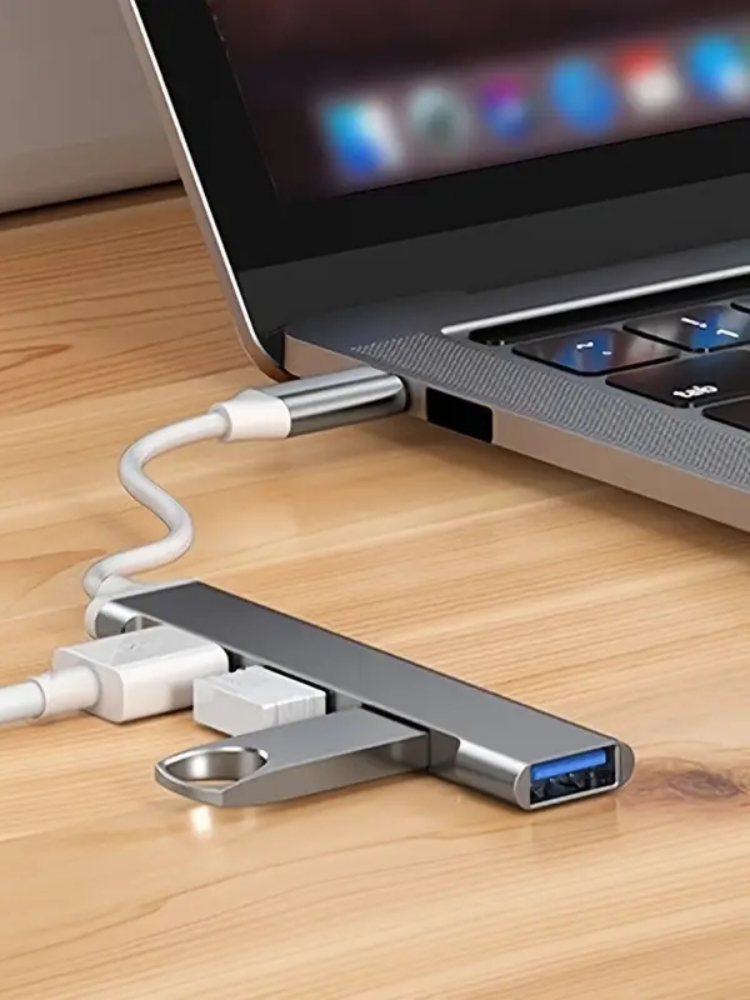 Mac Laptop Accessories - 4ポートマルチスプリッターType CハブUSBアダプターOTG Xiaomi Lenovo MacBook 13