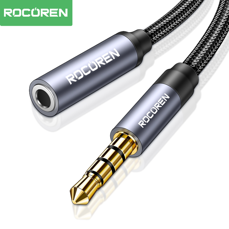 Laptop Accessories Headphones - Rocoren AUXケーブル 3.5mmジャック オス-メス オーディオ延長ケーブル スピーカーケーブルコンバーター