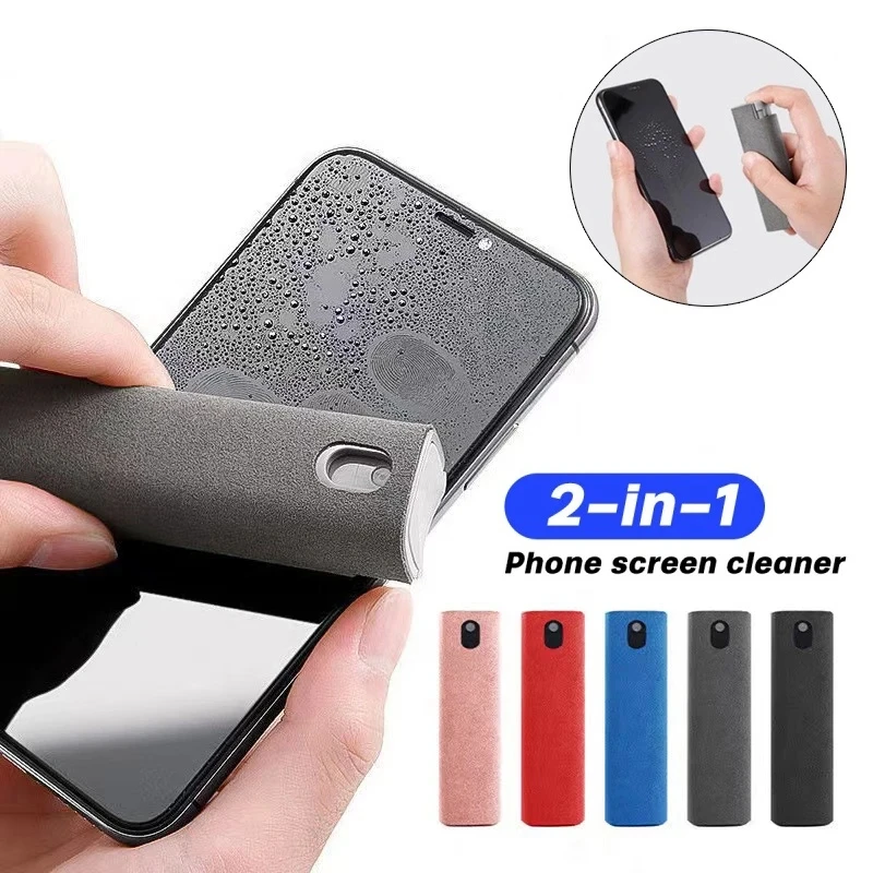 Screen Cleaning Kit - 2in1スクリーンクリーナースプレー、コンピューター、携帯電話の画面のホコリ除去ツール、マイクロファイバークロス、iPhone、iPad用クリーニングワイプ