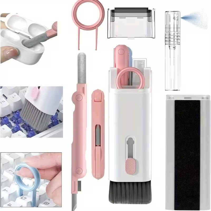 Laptop Accessories Headphones - 7 in 1イヤホンクリーナーブラシキット、キーボードクリーニングペン、キーキャッププラー、AirPods、ヘッドセット、ラップトップ、タブレットPC、コンピューター、電話、カメラ用
