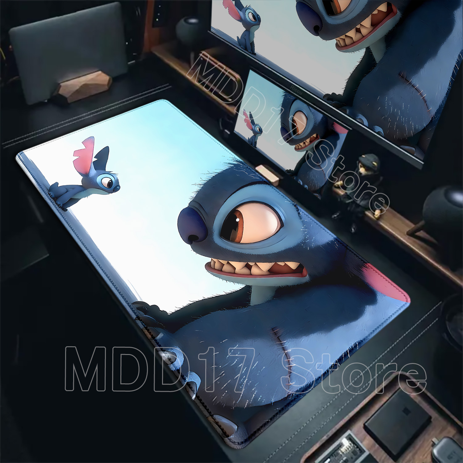 Laptop Accessories Wallpaper - 選択された30枚の壁紙柄のかわいいスティッチアニメマウスパッド、大型PC漫画マウスパッド、大型ラップトップゲームアクセサリー、素敵なデスクカーペットマット