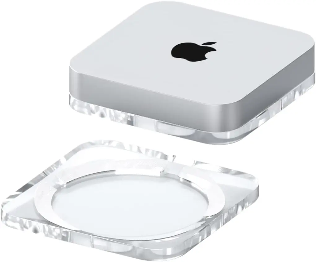 Mac Laptop Accessories - Mac Mini/Mac Studio用デスクトップスタンド、透明防塵ラップトップホルダーアクリル冷却放熱マウントアクセサリー