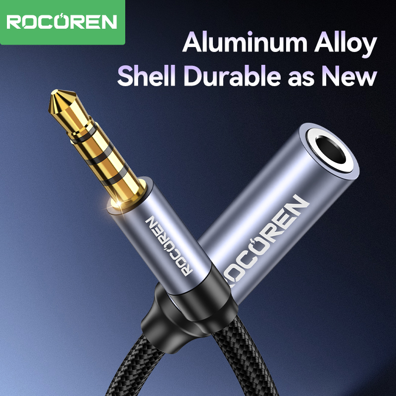 Rocoren AUXケーブル 3.5mmジャック オス-メ - Laptop Accessories Headphones のレビューと価格