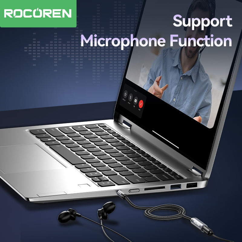 Rocoren AUXケーブル 3.5mmジャック オス-メ - Laptop Accessories Headphones のレビューと価格