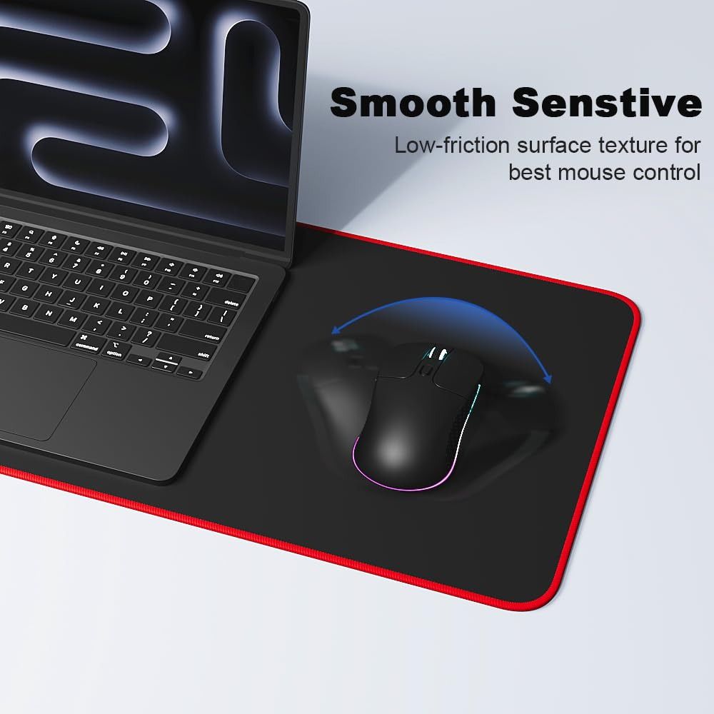 新しい大型ゴム製マウスパッド、滑り止めライティングマット、キ - Laptop Accessories Writing Pad のレビューと価格