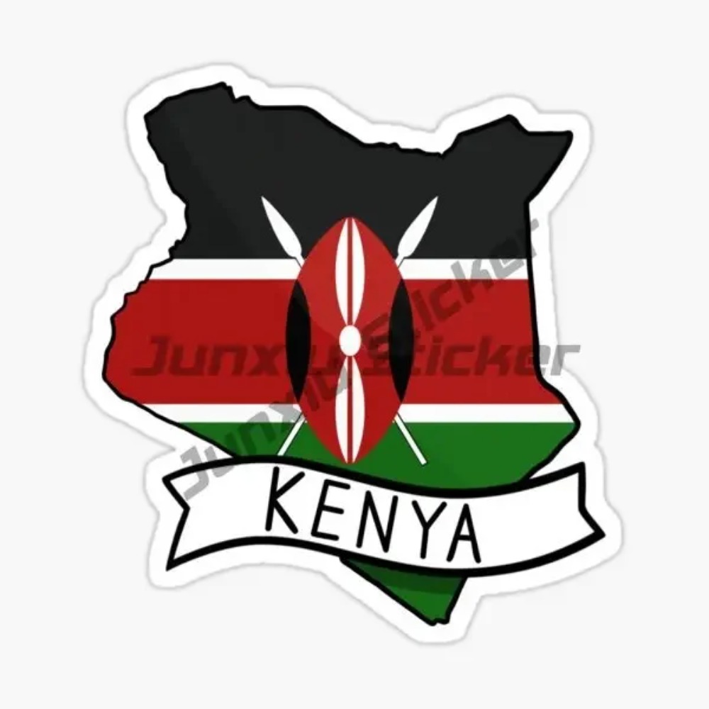 ケニア国旗地図エンブレムクリエイティブステッカーラップトップ - Laptop Accessories Kenya のレビューと価格