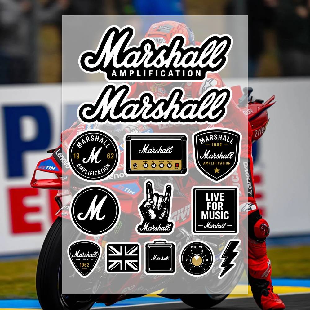 マーシャルステッカー モトステッカー 車体バンパー ウィンド - Laptop Accessories Wallpaper のレビューと価格