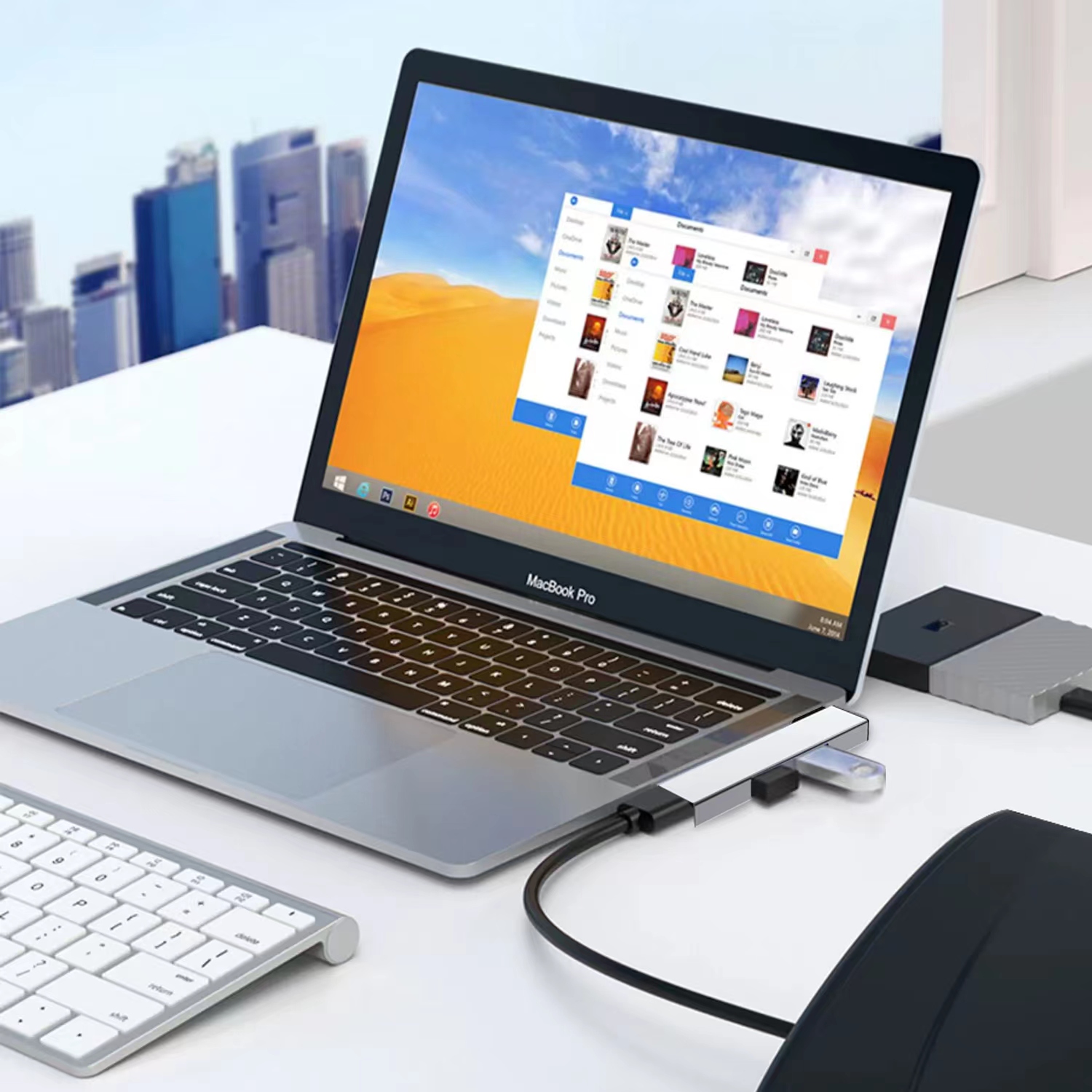 USB Cハブ 3.0 Type C 3.1 3ポートマルチ - Mac Laptop Accessories のレビューと価格