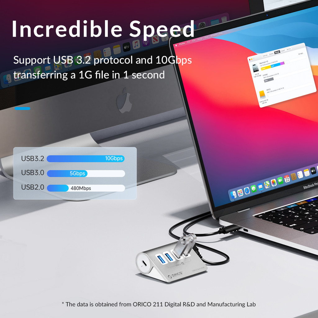 ORICO USB 3.2 10Gbps ドッキングハブ多機 - Mac Laptop Accessories のレビューと価格